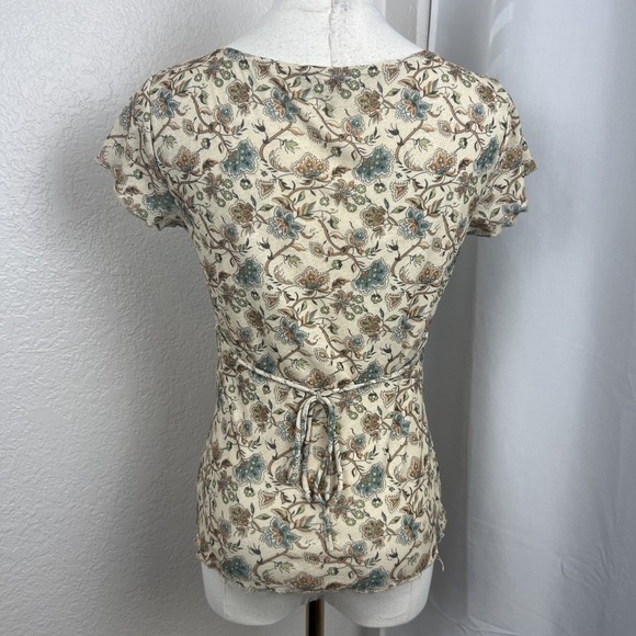Vintage Babydoll Fairy Top Juniors Large Sheer Floral Y2K Cottage Coquette - Picture 7 of 12
